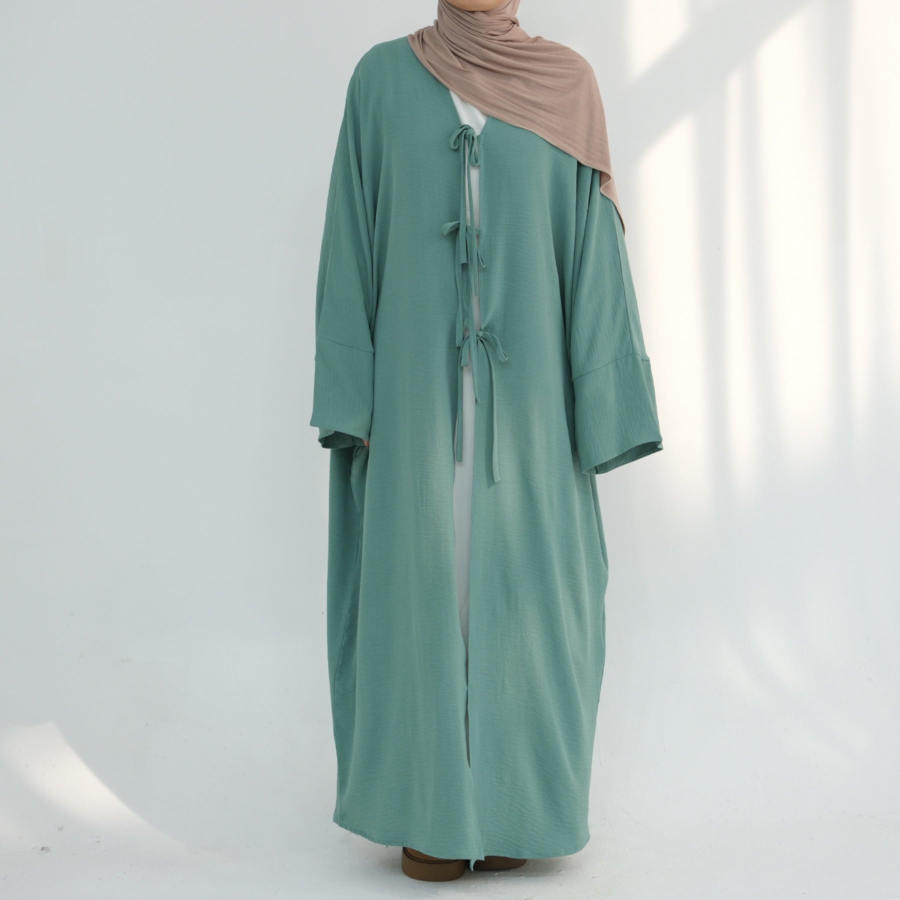 Elegant Tie Open Abaya