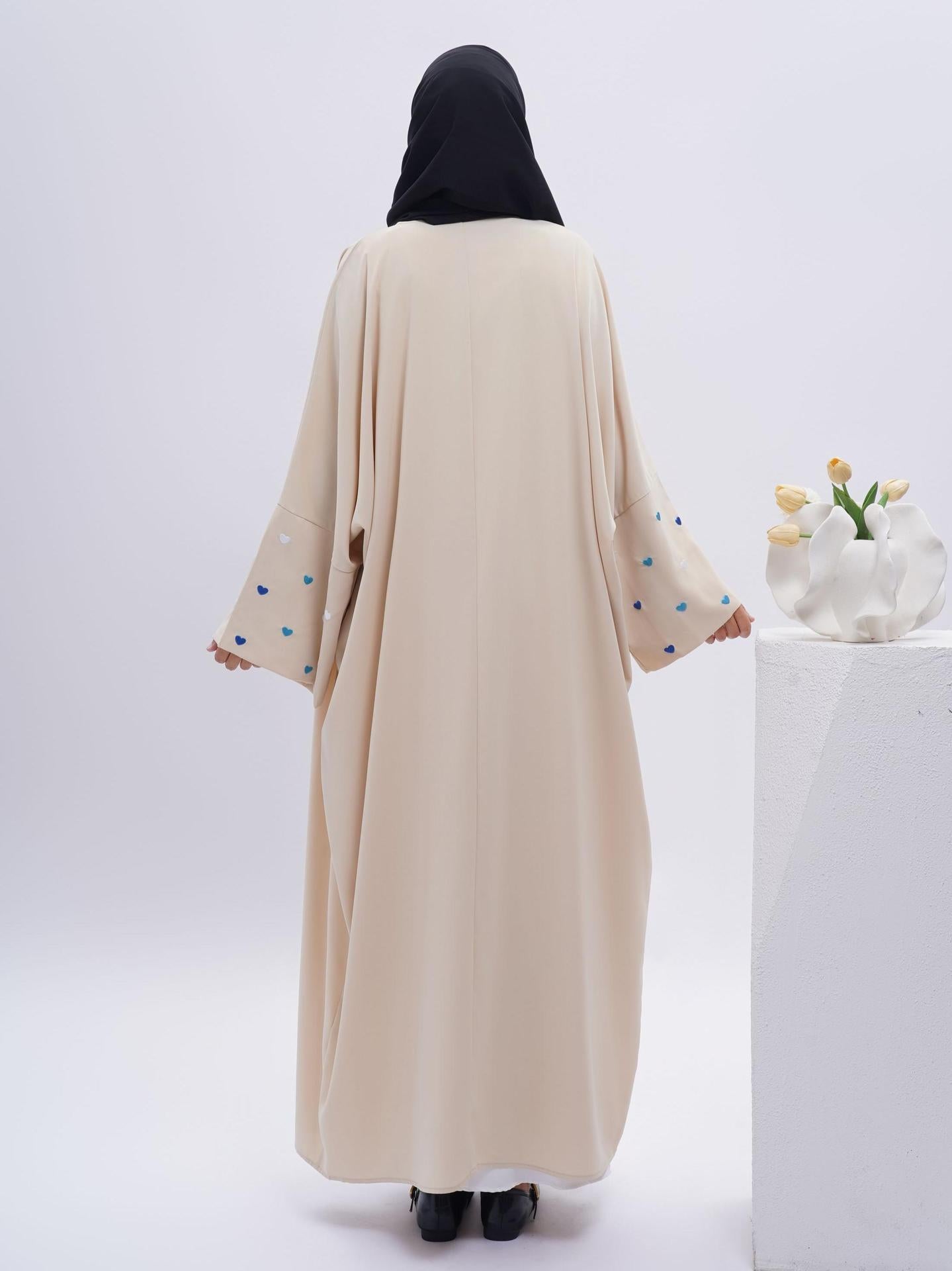Love Embroidery Abaya with Hijab