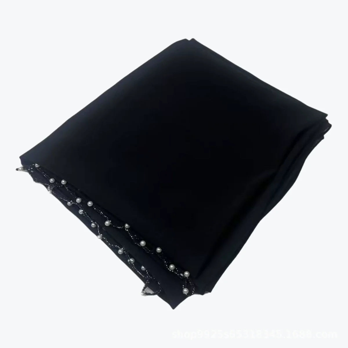 Solid Color Wave Edge Hijab