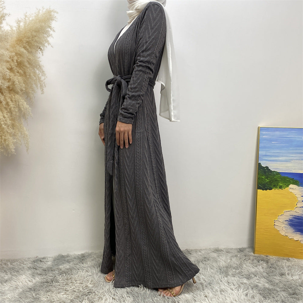 Autumn/Winter Knitted Pocket Abaya