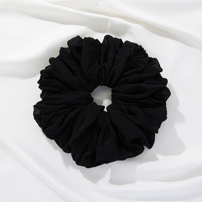 Velvet Volume Scrunchie - Black