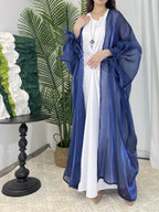Women's Bubble Sleeve Open Elegant Abaya