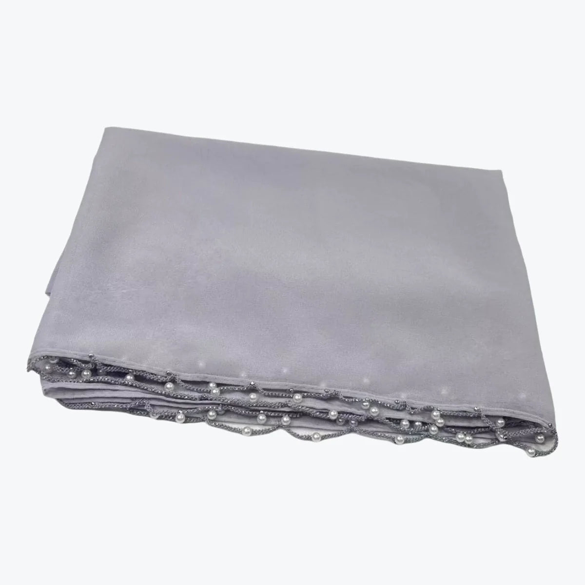 Solid Color Wave Edge Hijab