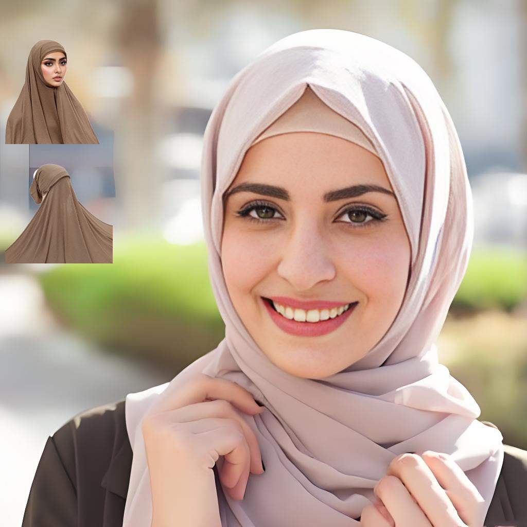 Golden Crown Chiffon Long Scarf for Women