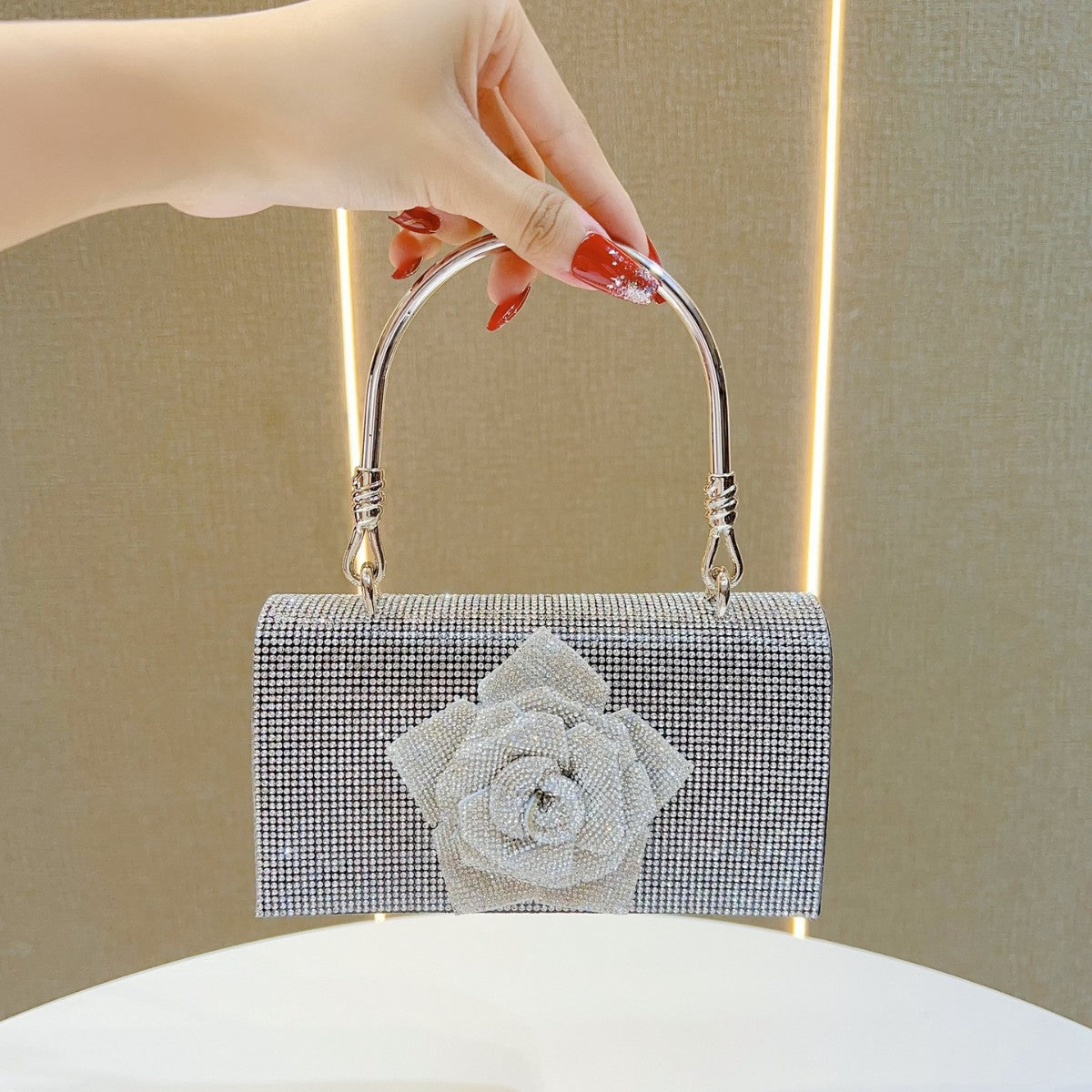 Flower Small Square Handbag