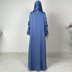 Sleeve Pleated Tied Dress