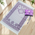 Ramadan Portable Prayer Rug with Fabric Bag - C Purple