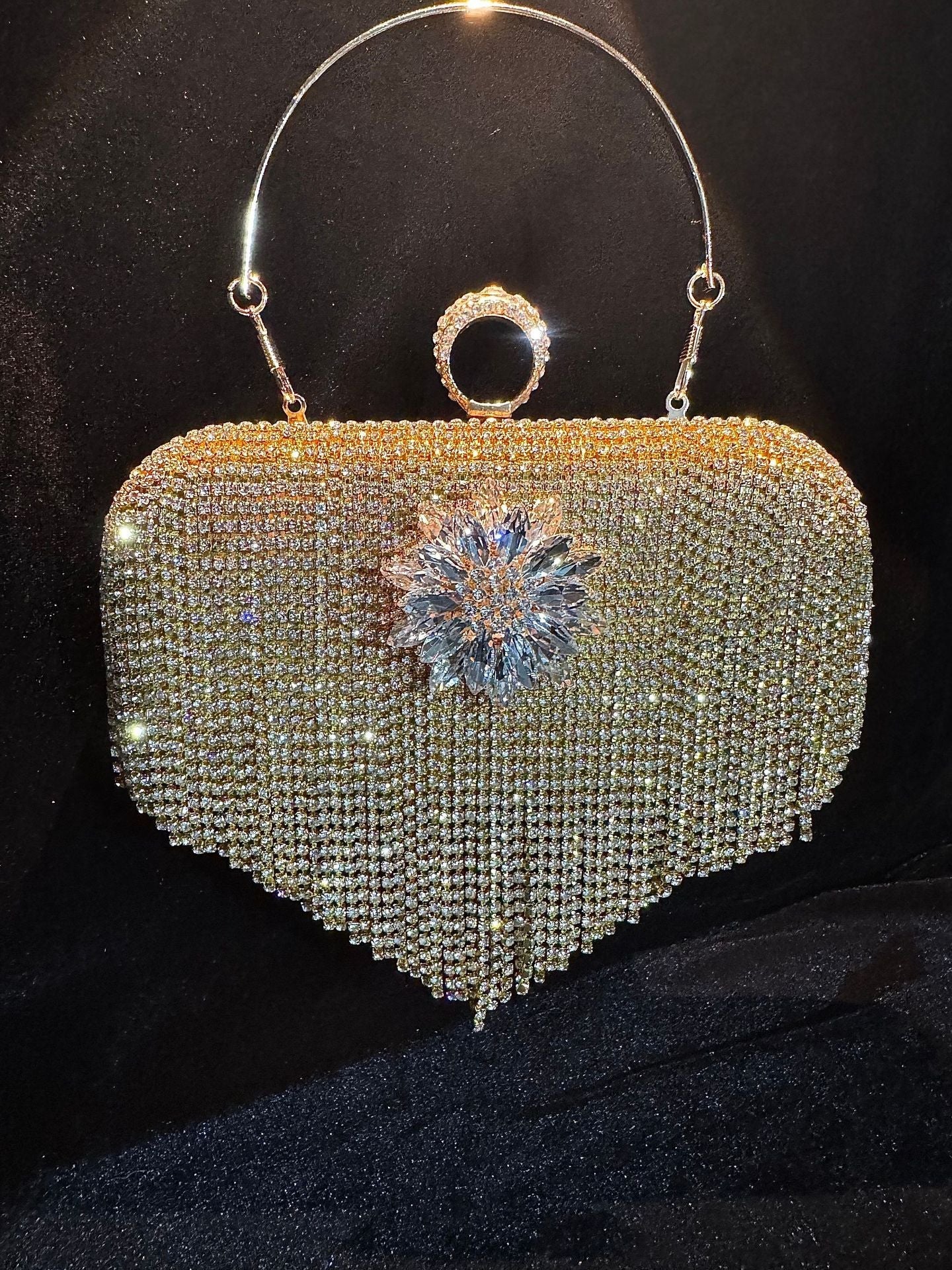 Rhinestone Tassel Handbag