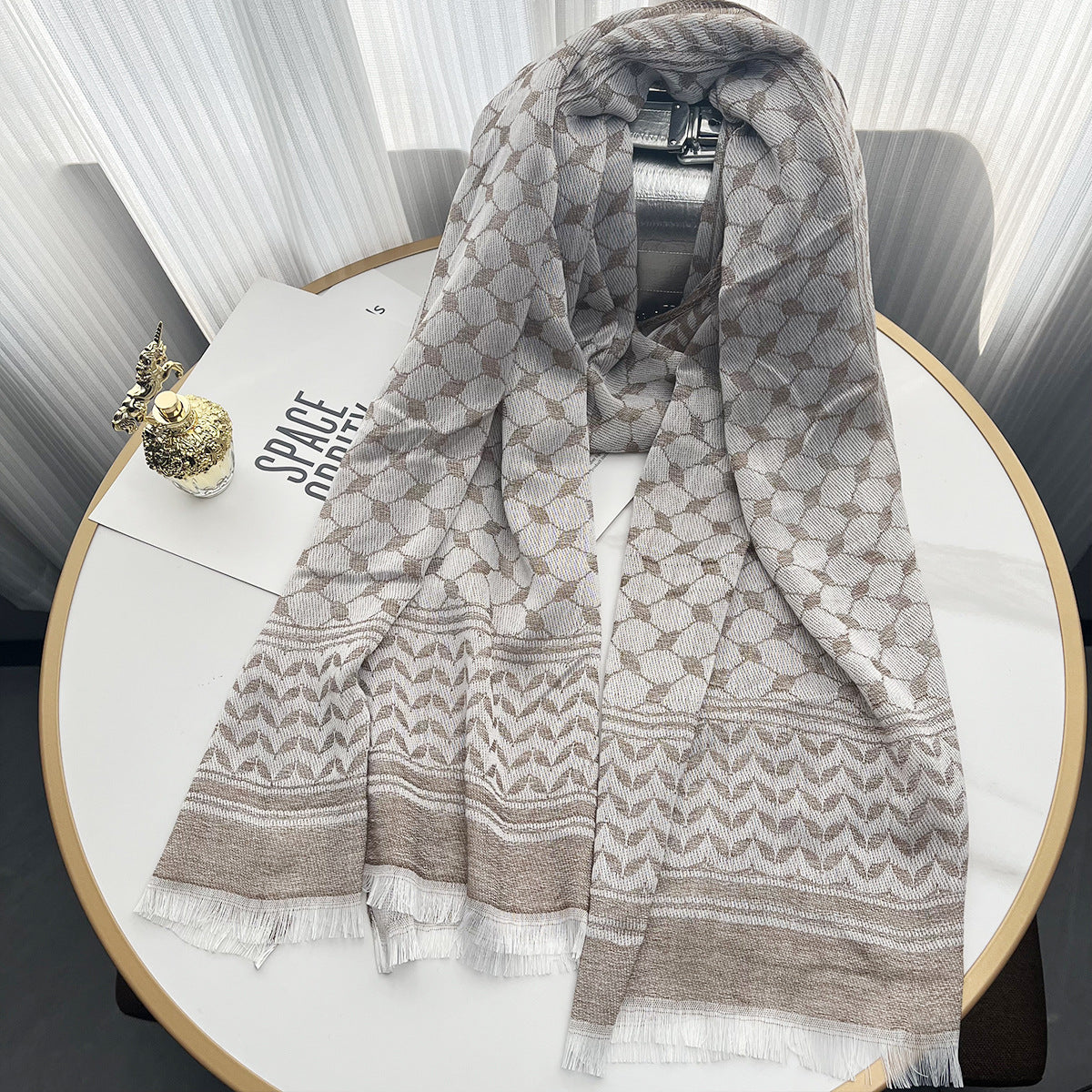 Middle Eastern Jacquard Hijab Scarf