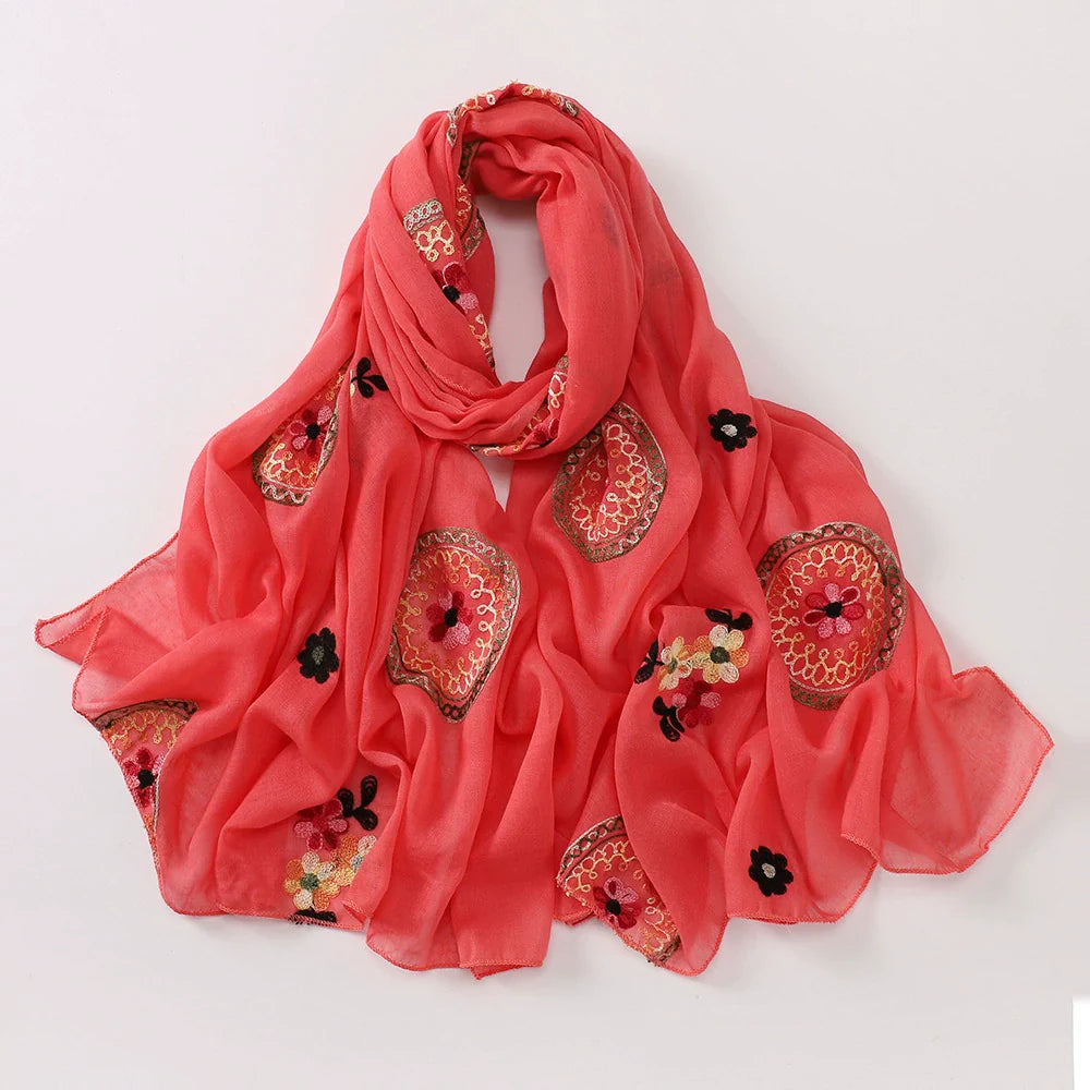 Bohemian Embroidered Hijab