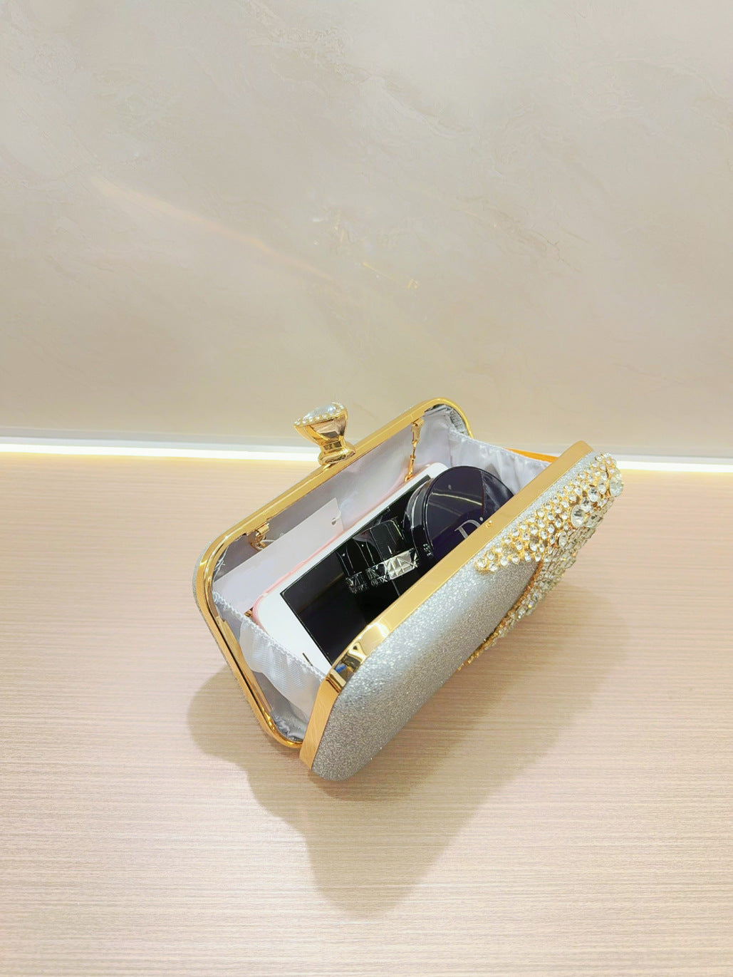 Sparkly Crystal Clutch Handbag