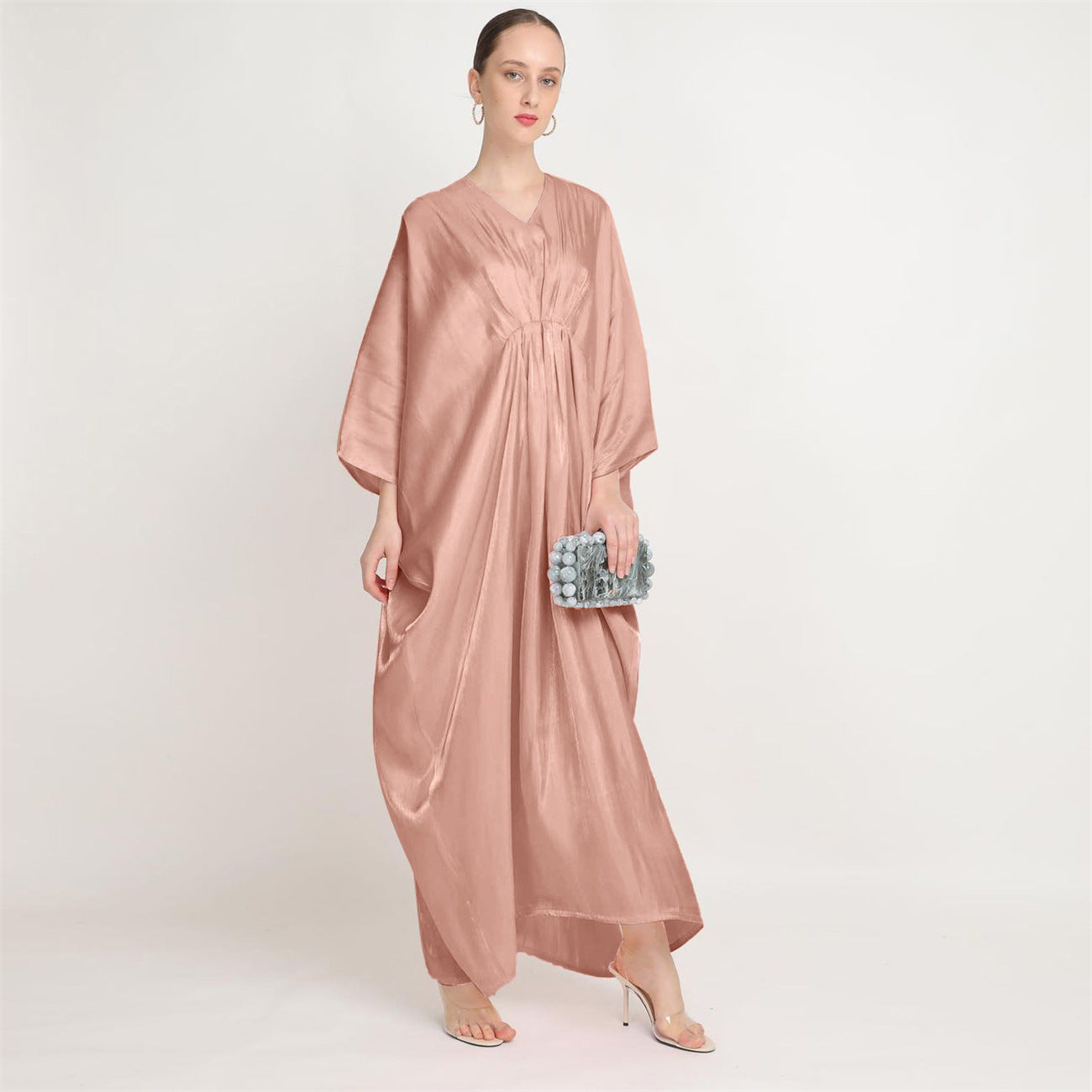 Women Caftan V Neck Abaya