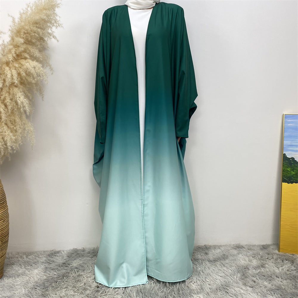 Gradient Batwing Sleeves Abayas