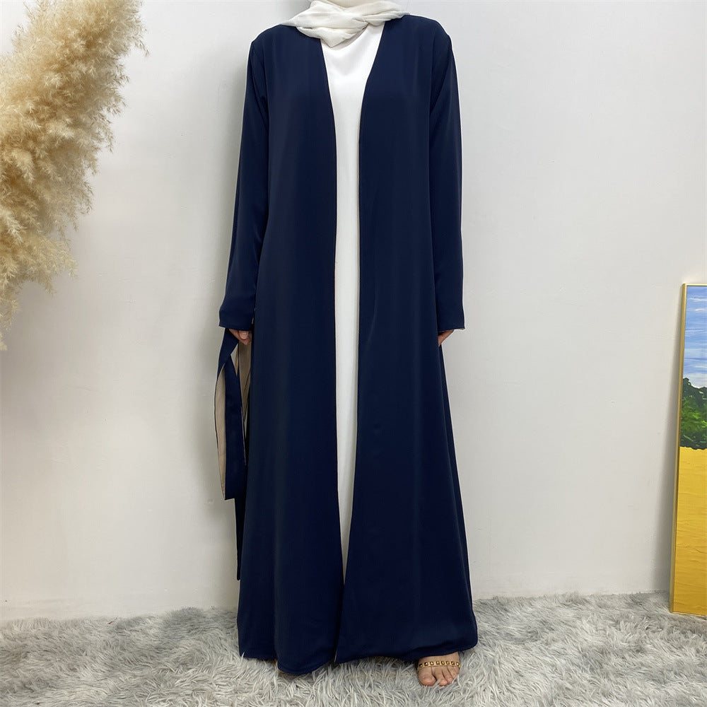 Double Sided Wearable Pocket Open Abaya