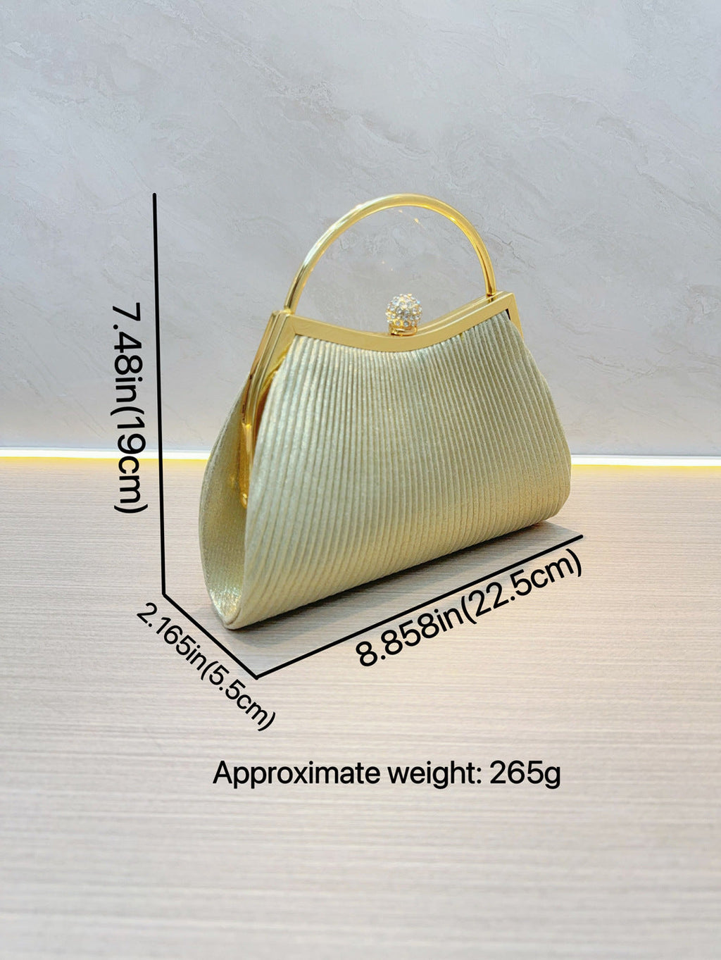 Evening Sparkly Handbag with Chain