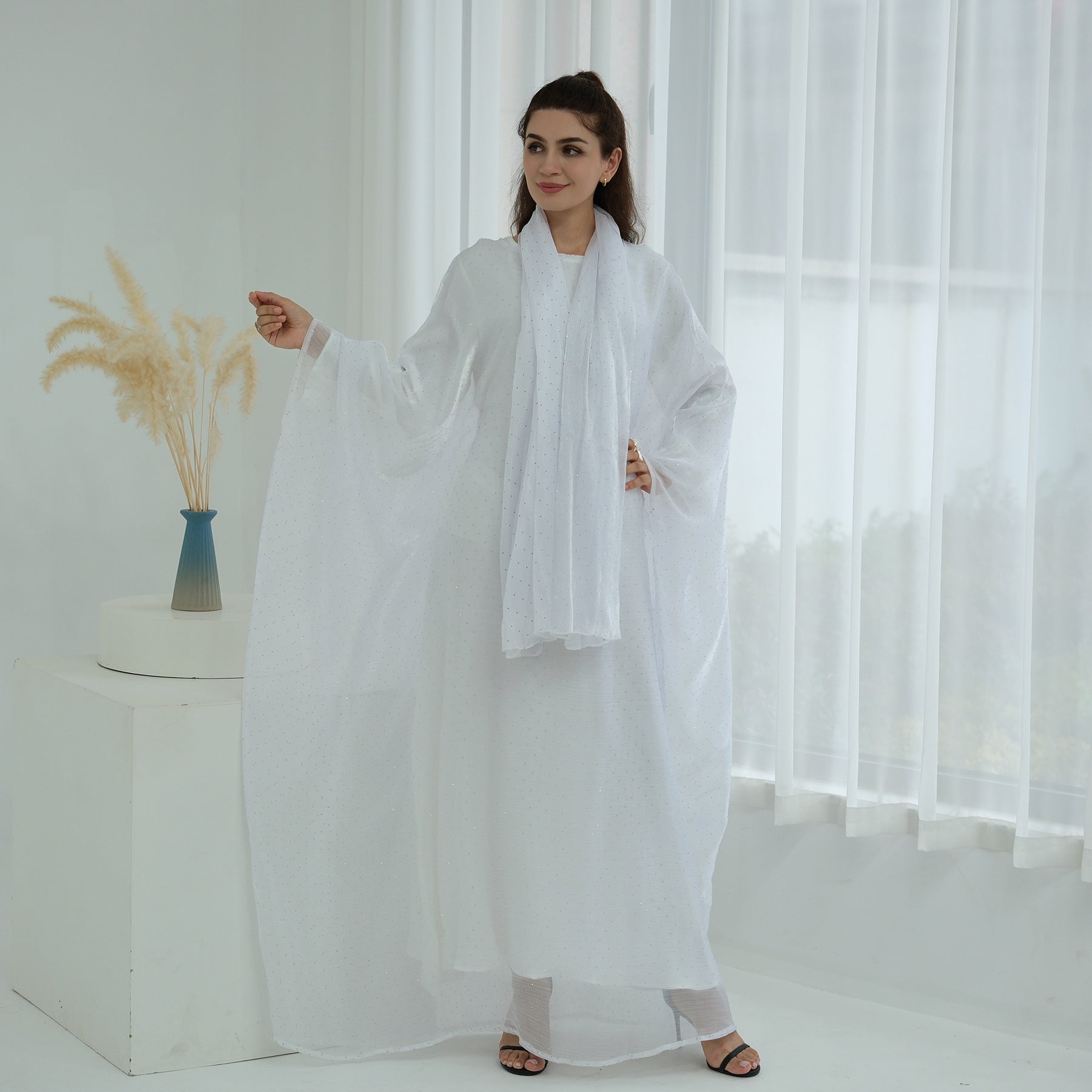 Luxury Sequin Dress 3PCS Abaya