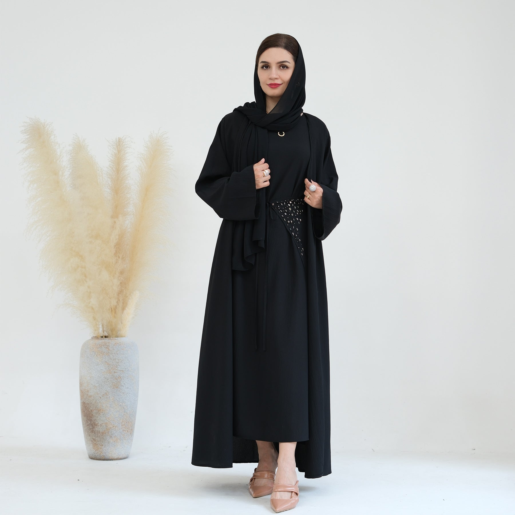 Dot Starlight Apron Headscarf 4 Piece Set