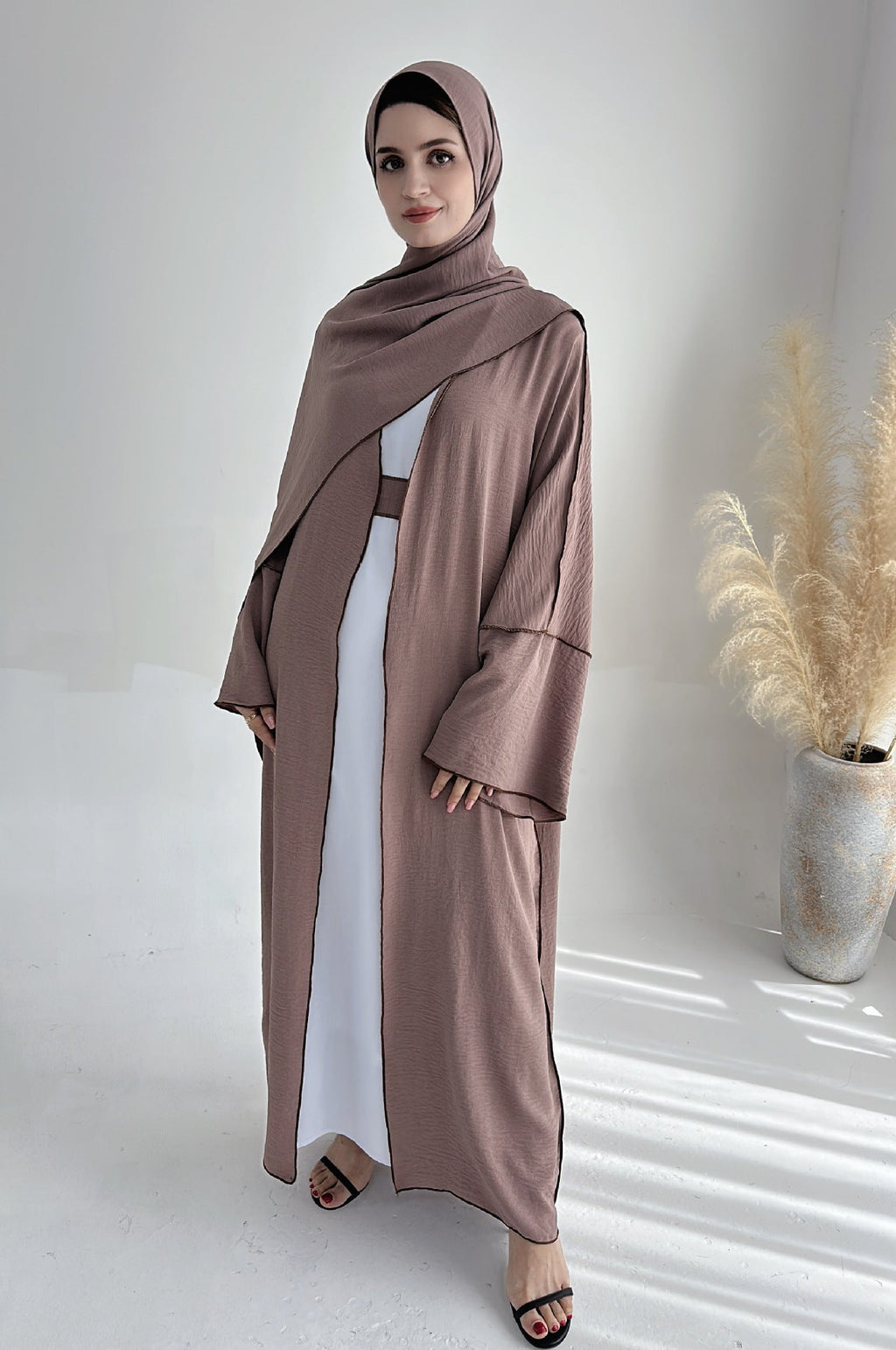 Cardigan Robe Abaya With Hijab