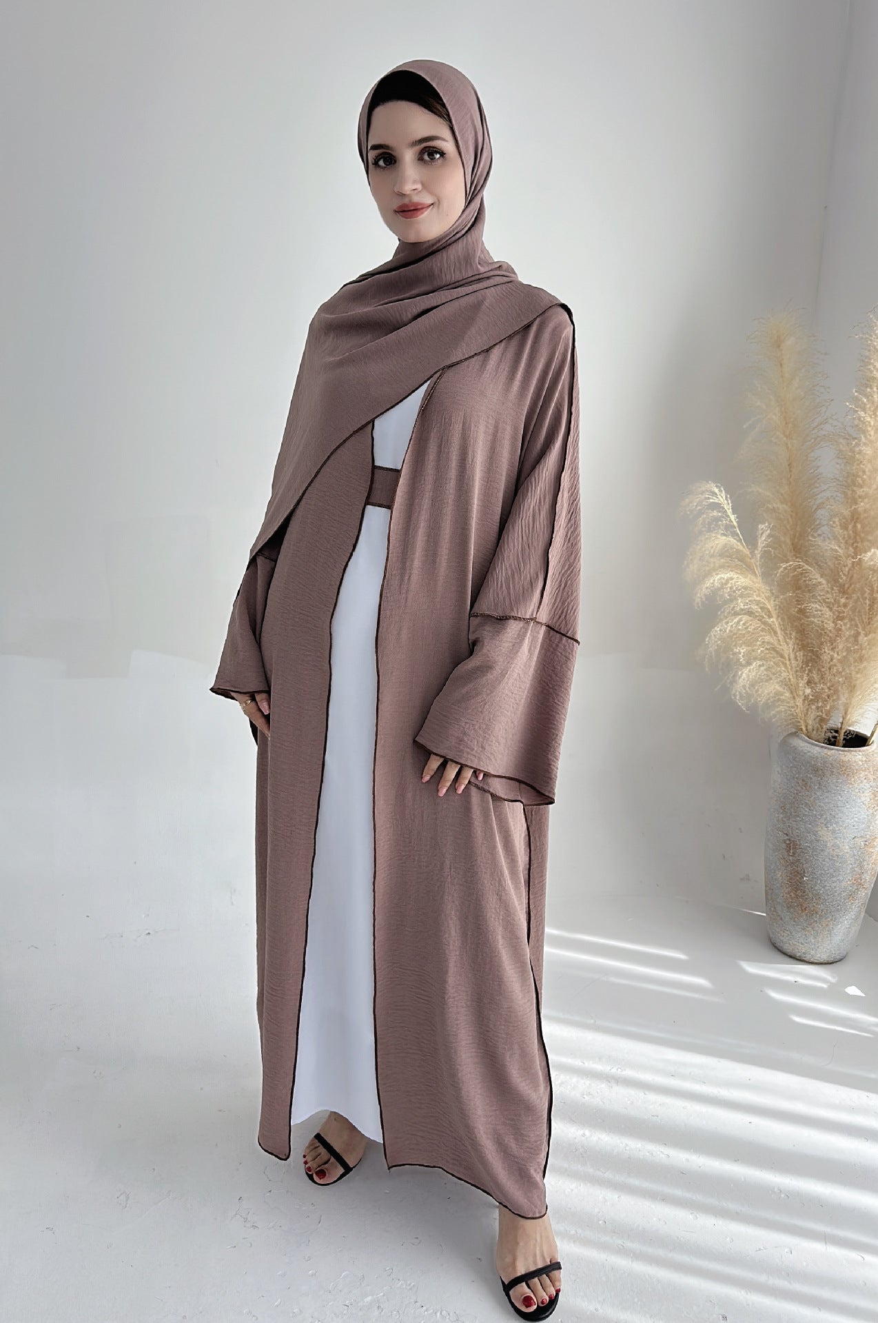 Cardigan Robe Abaya With Hijab
