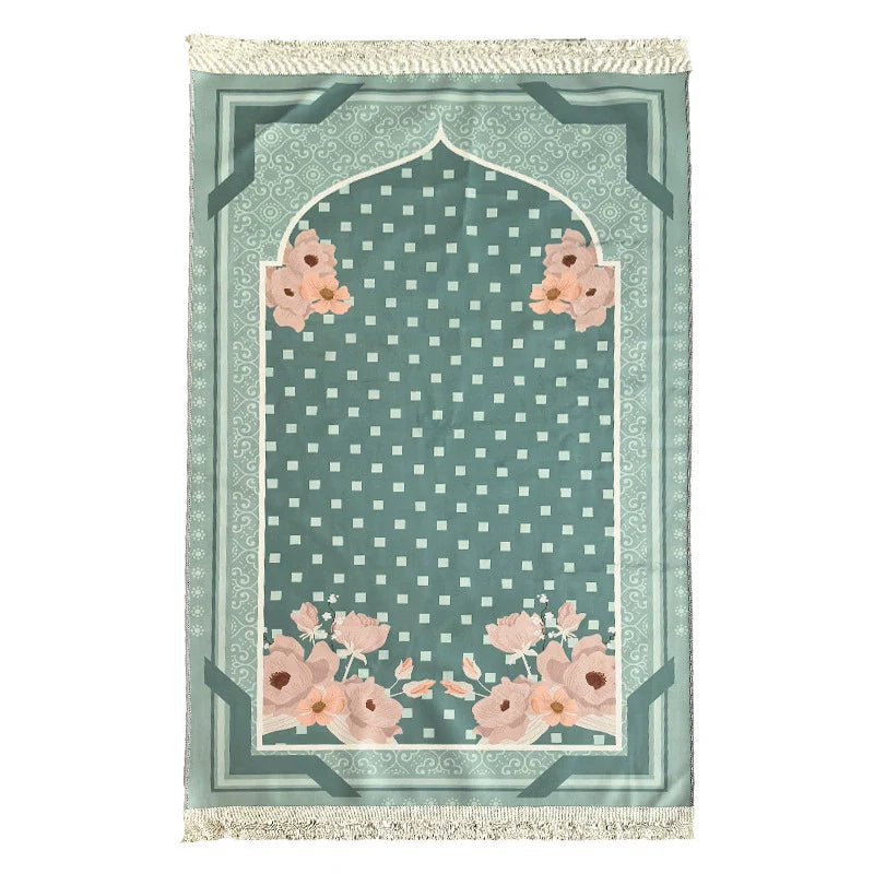 Ramadan Suede Prayer Rug with Storage Bag AZ-06
