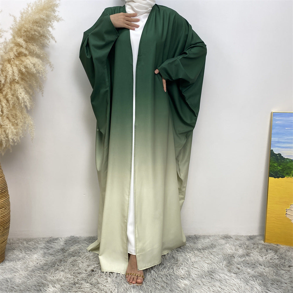 Gradient Batwing Sleeves Abayas