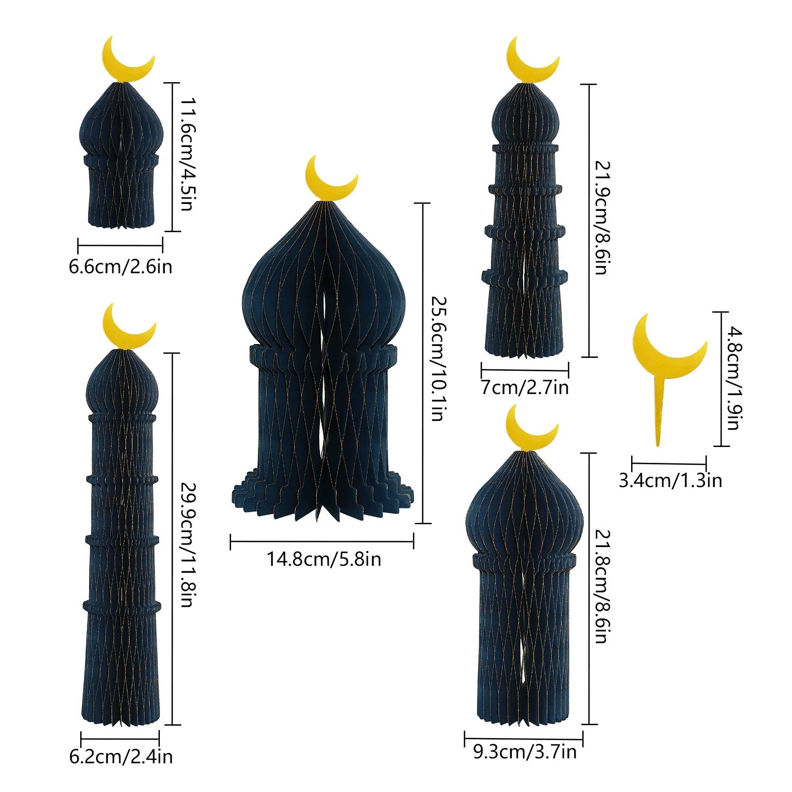 Foldable Honeycomb Palace Ramadan Desktop Ornament