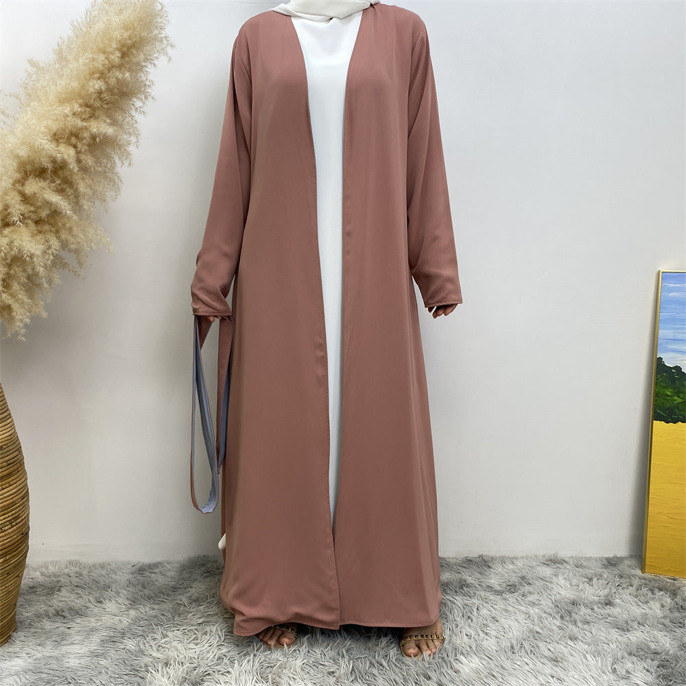 Double Sided Wearable Pocket Open Abaya
