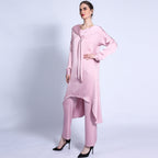 2 Pcs Solid Color with Hat Abaya Set