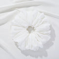 Velvet Volume Scrunchie - White