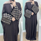 Leaf Grid Abaya