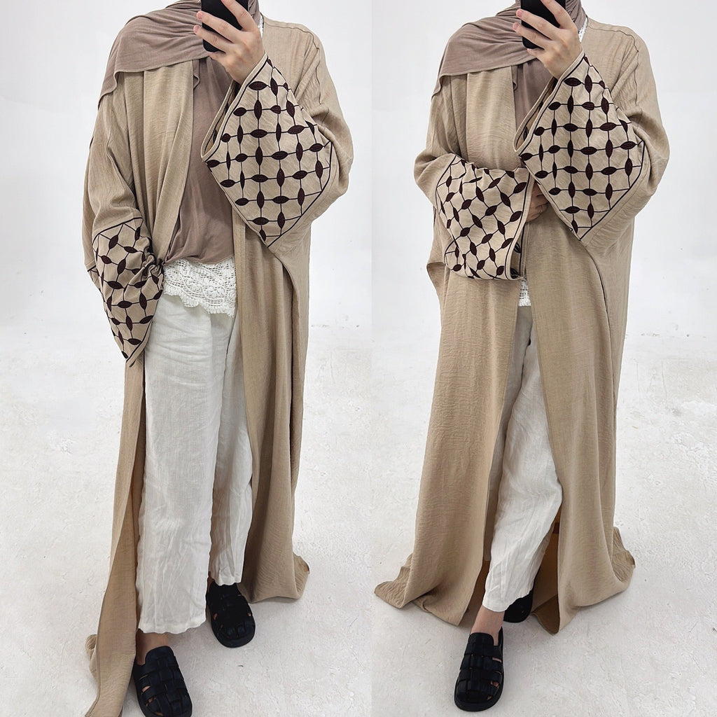 Leaf Grid Abaya