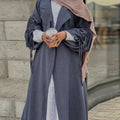 Fashionable Blazer Collar Cardigan Abaya