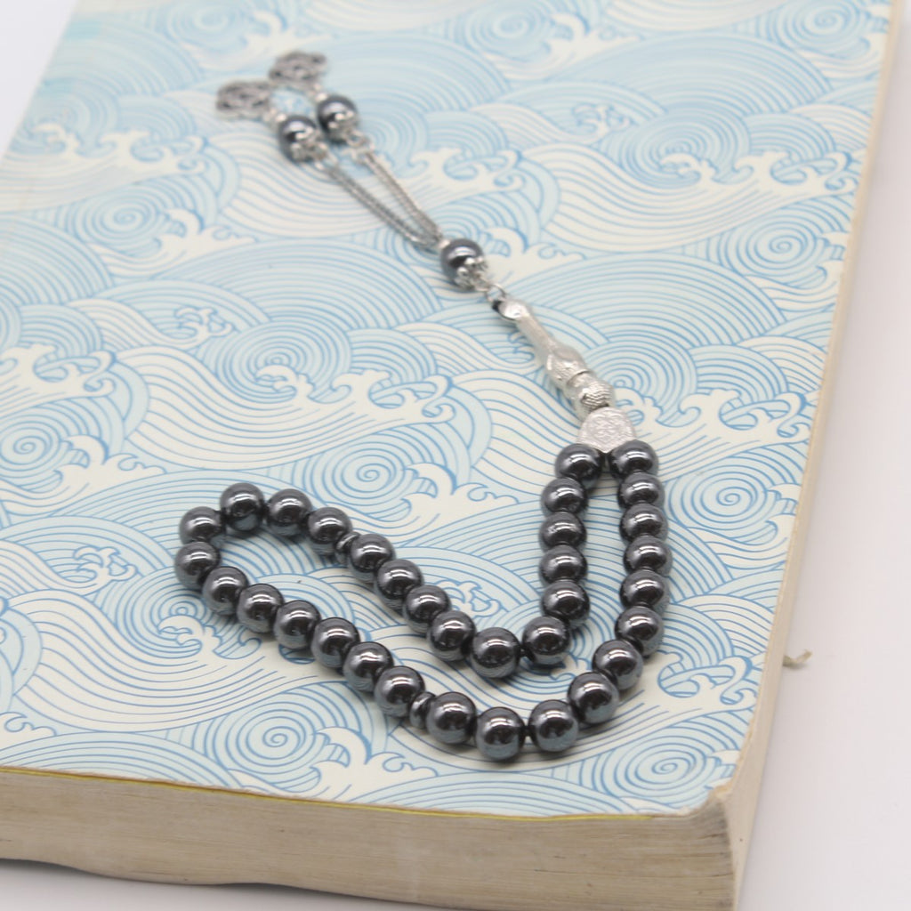 Black Gallstone Prayer Beads