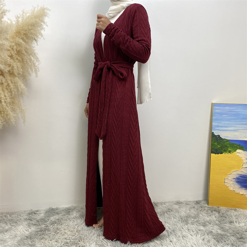 Autumn/Winter Knitted Pocket Abaya