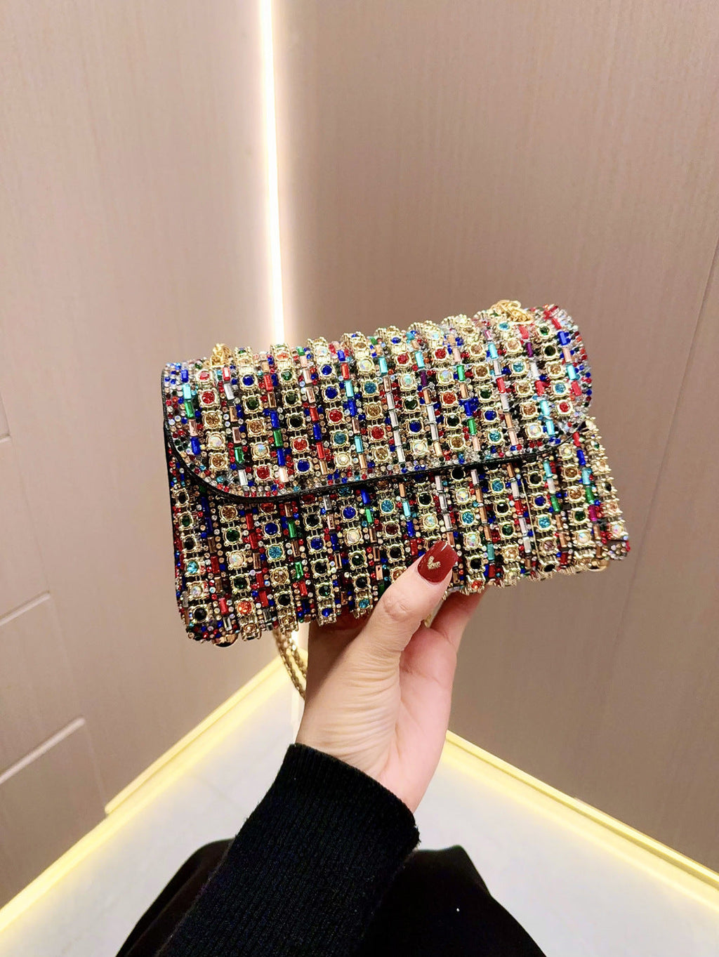 Crossbody Crystals Rhinestone Clutch Handbags