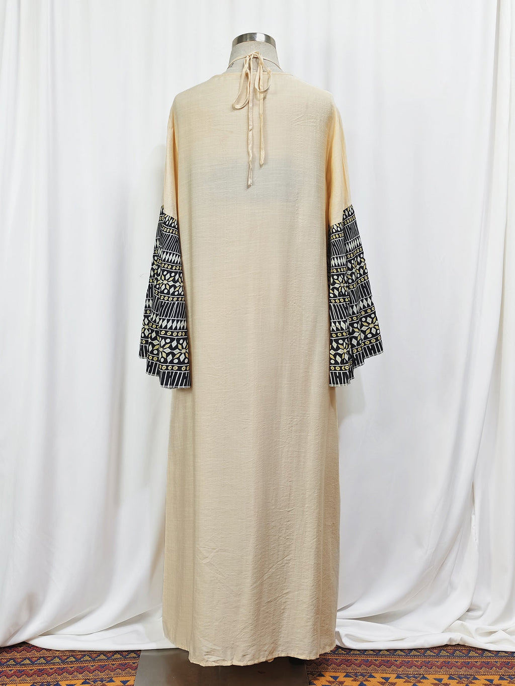 Printed Cardigan Halter Top 2PCS Abaya