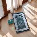 Ramadan Portable Prayer Rug with Fabric Bag - A Green