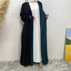 Double Sided Wearable Pocket Open Abaya