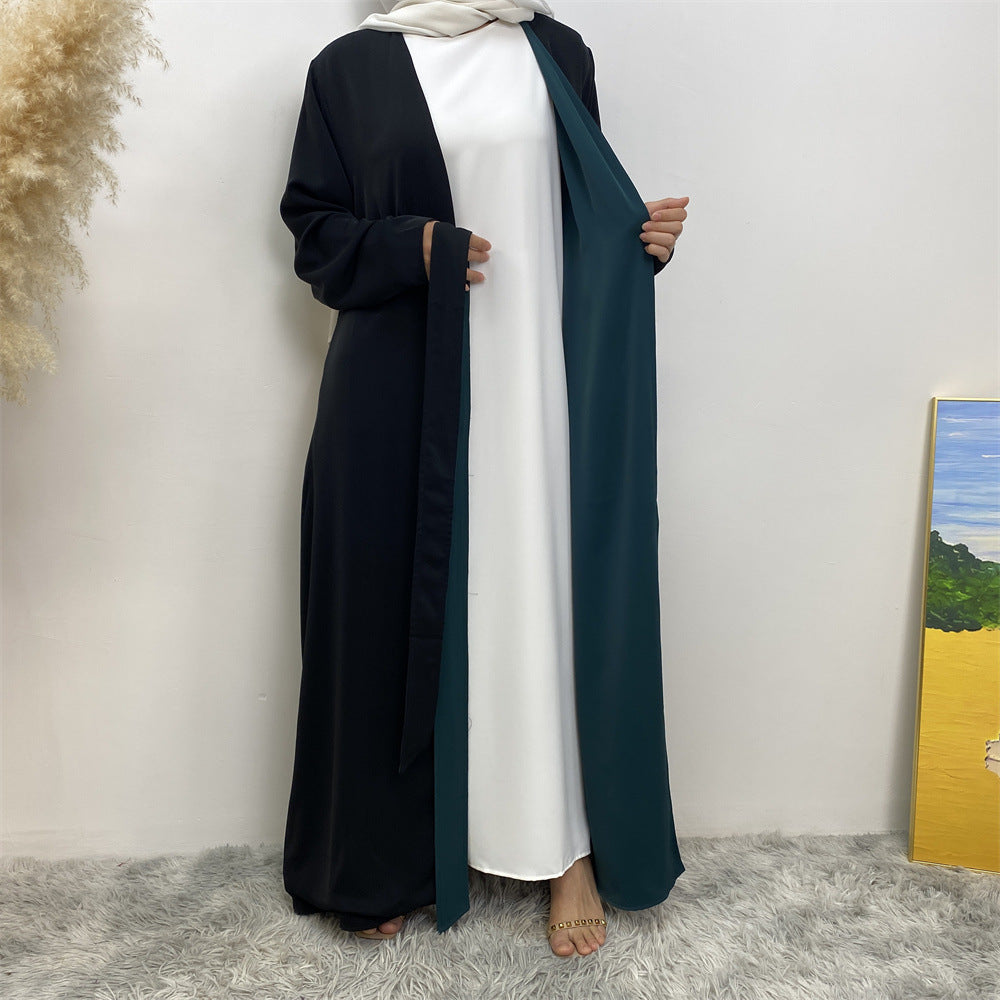 Double Sided Wearable Pocket Open Abaya