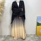 Gradient Batwing Sleeves Abayas