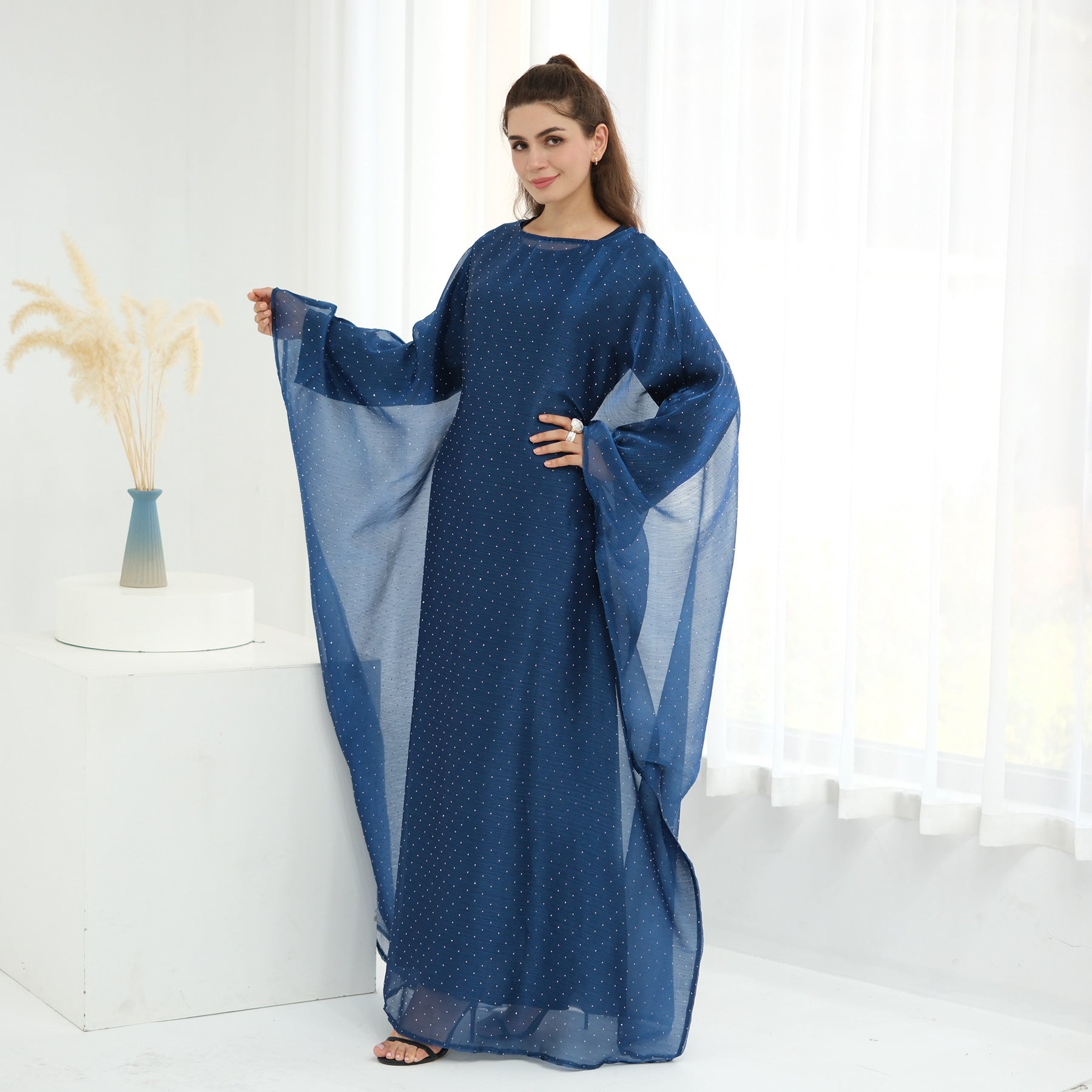 Luxury Sequin Dress 3PCS Abaya