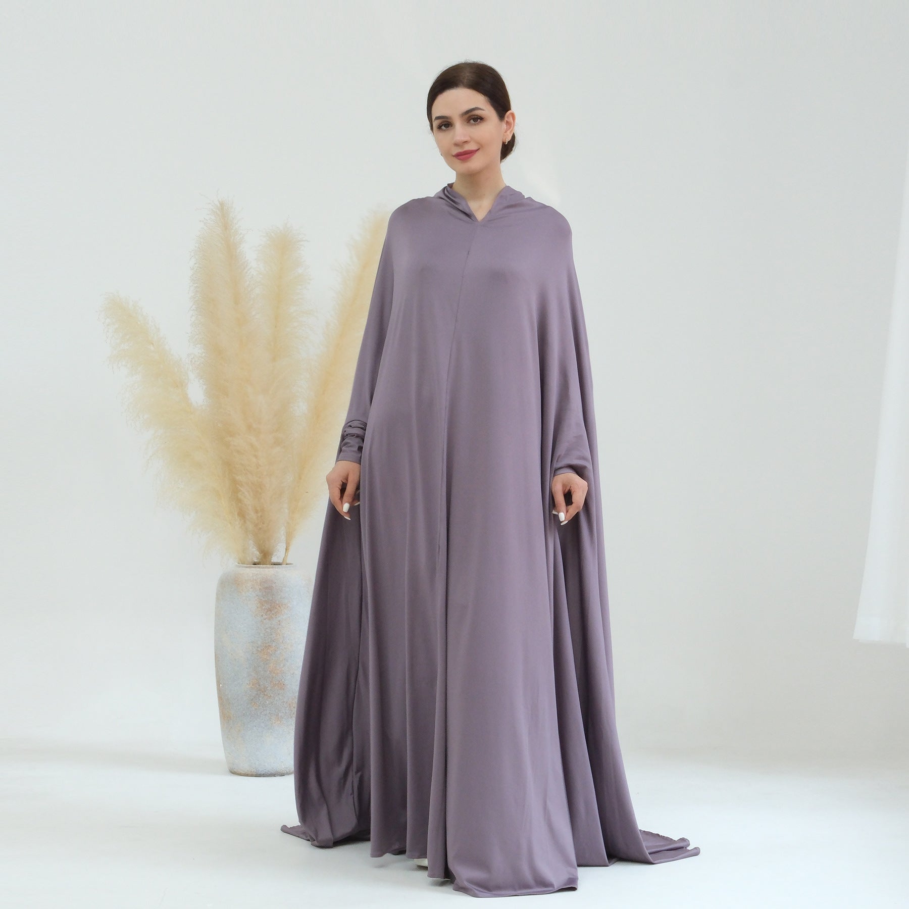 Elegant Solid Color Cape Jilbab