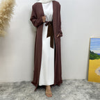 Double Sided Wearable Pocket Open Abaya