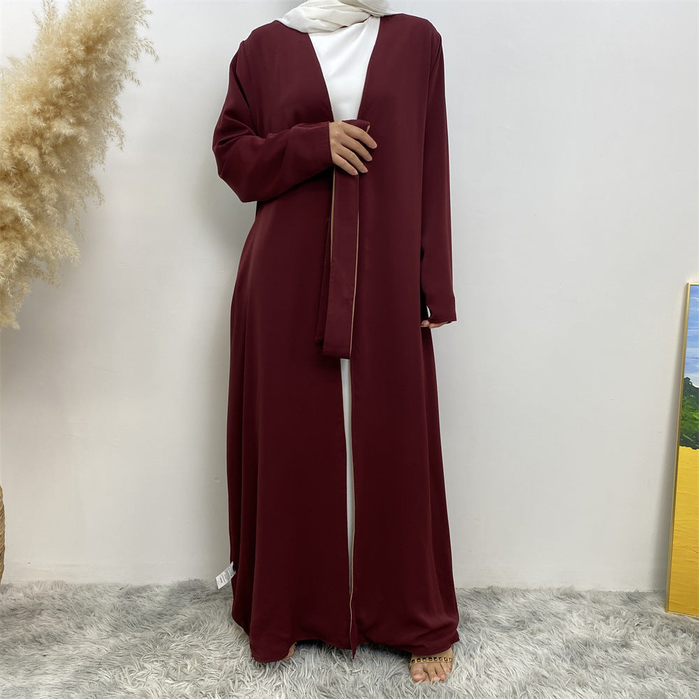 Double Sided Wearable Pocket Open Abaya