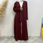 Double Sided Wearable Pocket Open Abaya