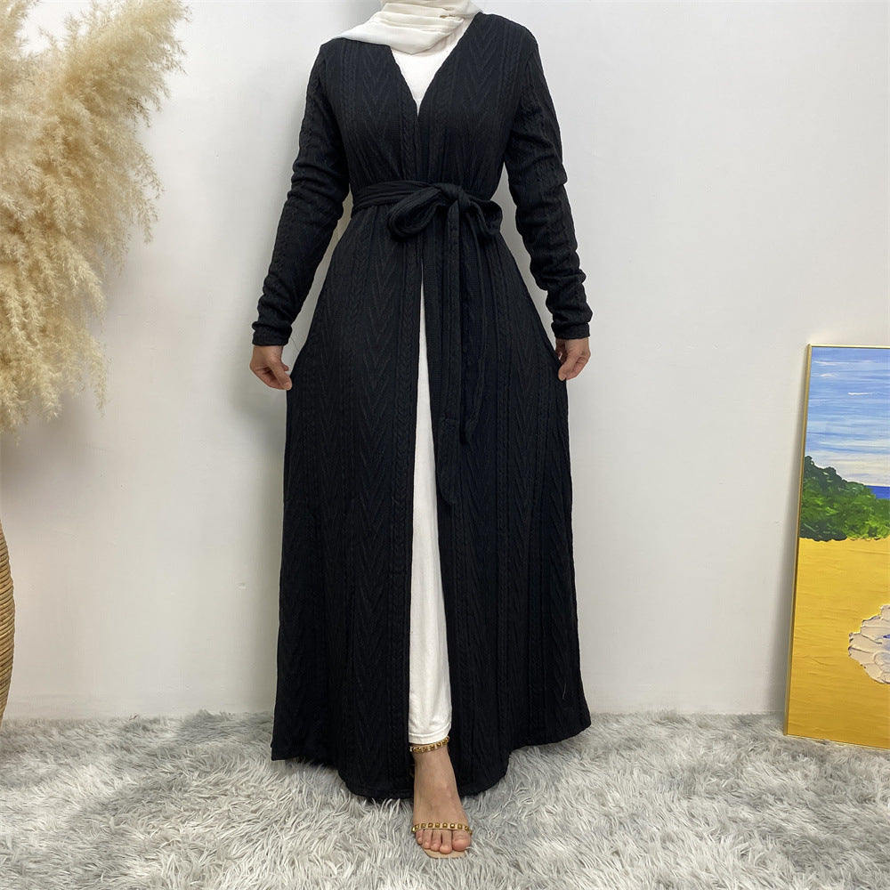 Autumn/Winter Knitted Pocket Abaya