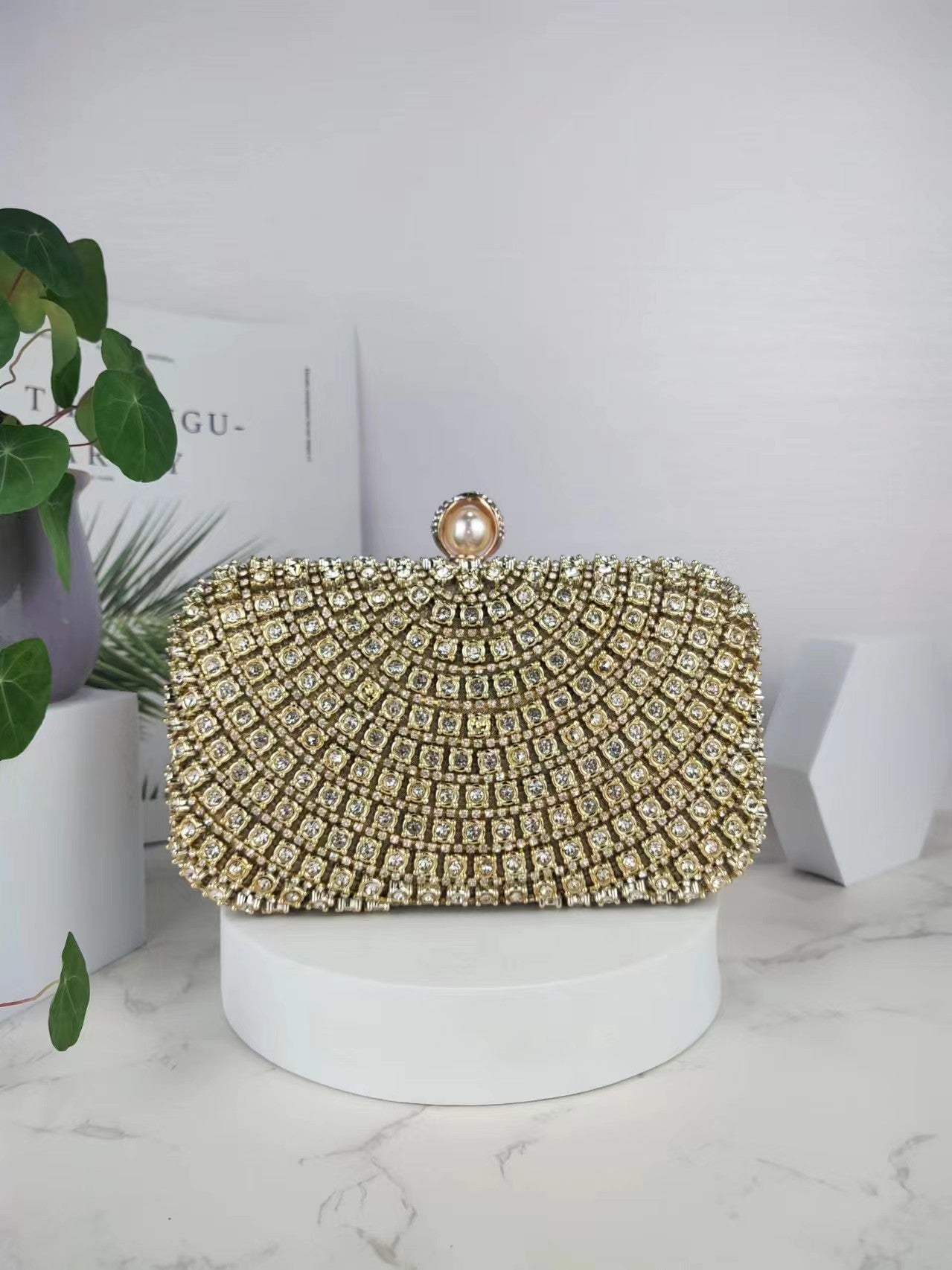 Beading Rhinestones Vintage Handbag