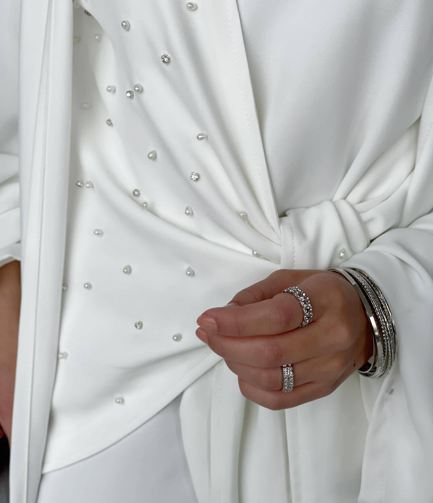 Rhinestone Solid Color 2 Piece Set