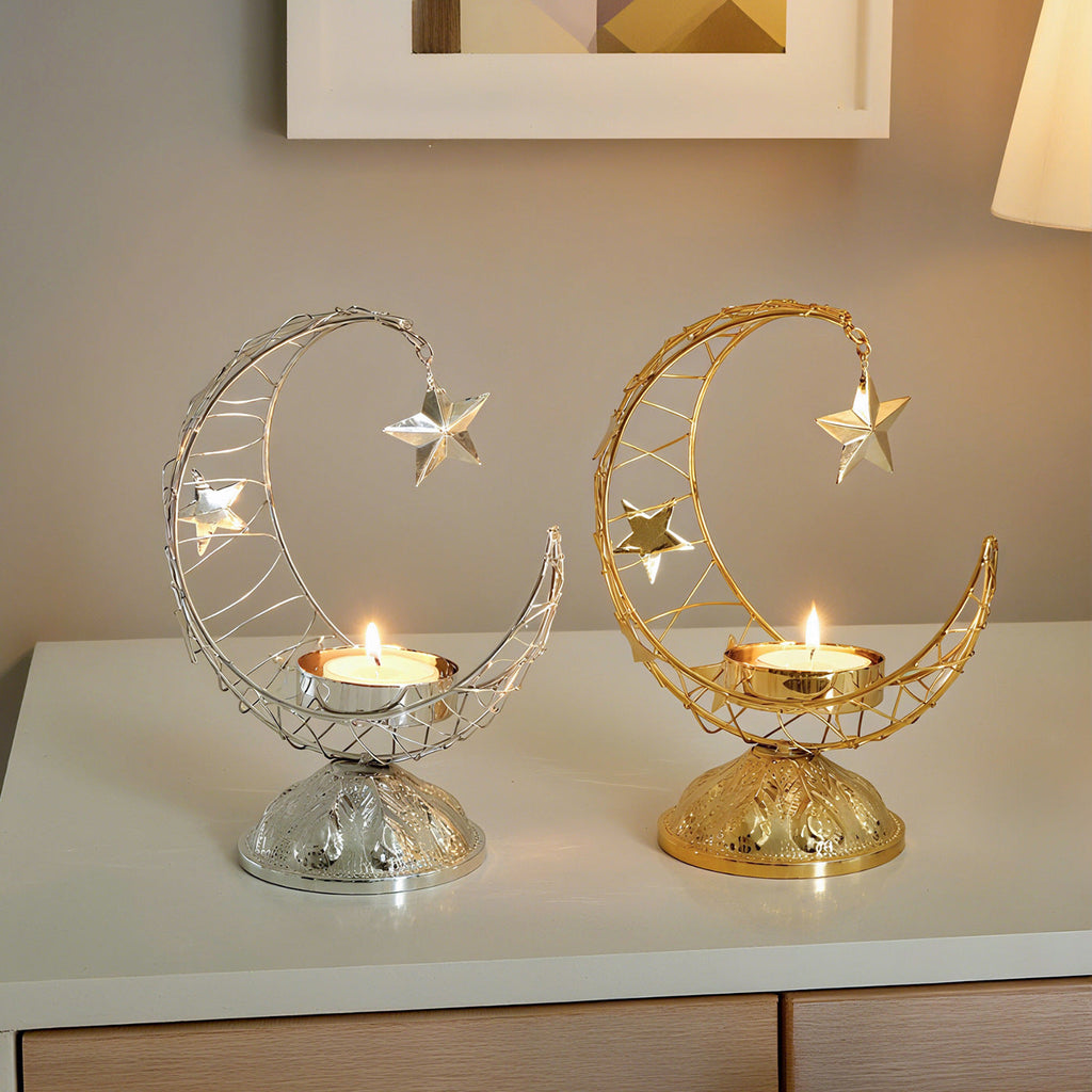 Crescent Moon Metal Incense Holder