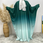 Gradient Batwing Sleeves Abayas